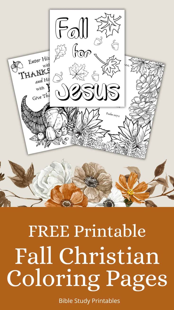 Christian Fall Coloring Pages, Fall Sunday School Lessons, Religious Coloring Pages, Fall Sunday School Crafts, Bible Coloring Sheets, Fall Coloring Sheets, Christian Thanksgiving, Jesus Coloring Pages, Christian Fall