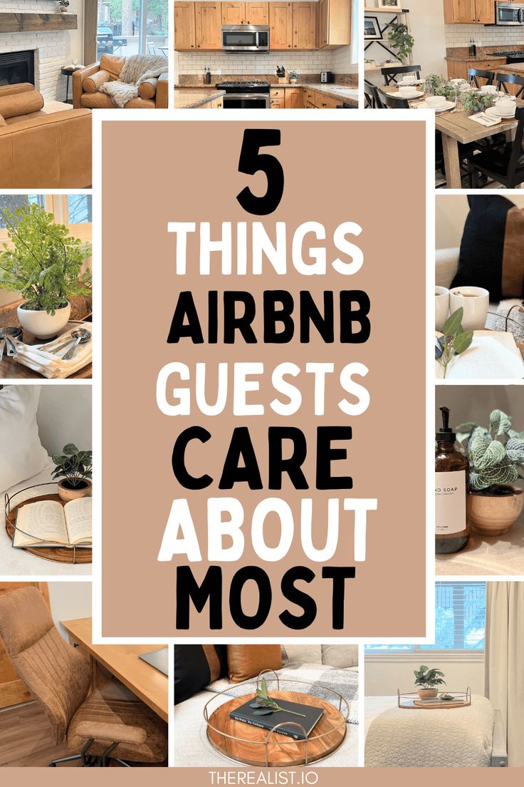 the top five things to see in an air bnb guest's care about most