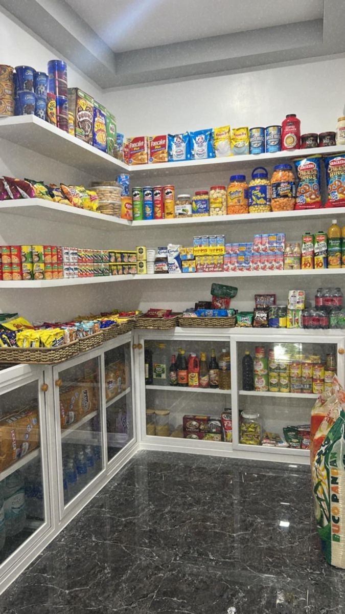 a large pantry filled with lots of food