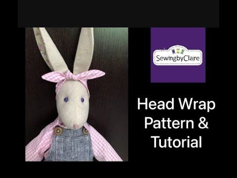 an image of a stuffed animal with the words head wrap pattern and instructions below it