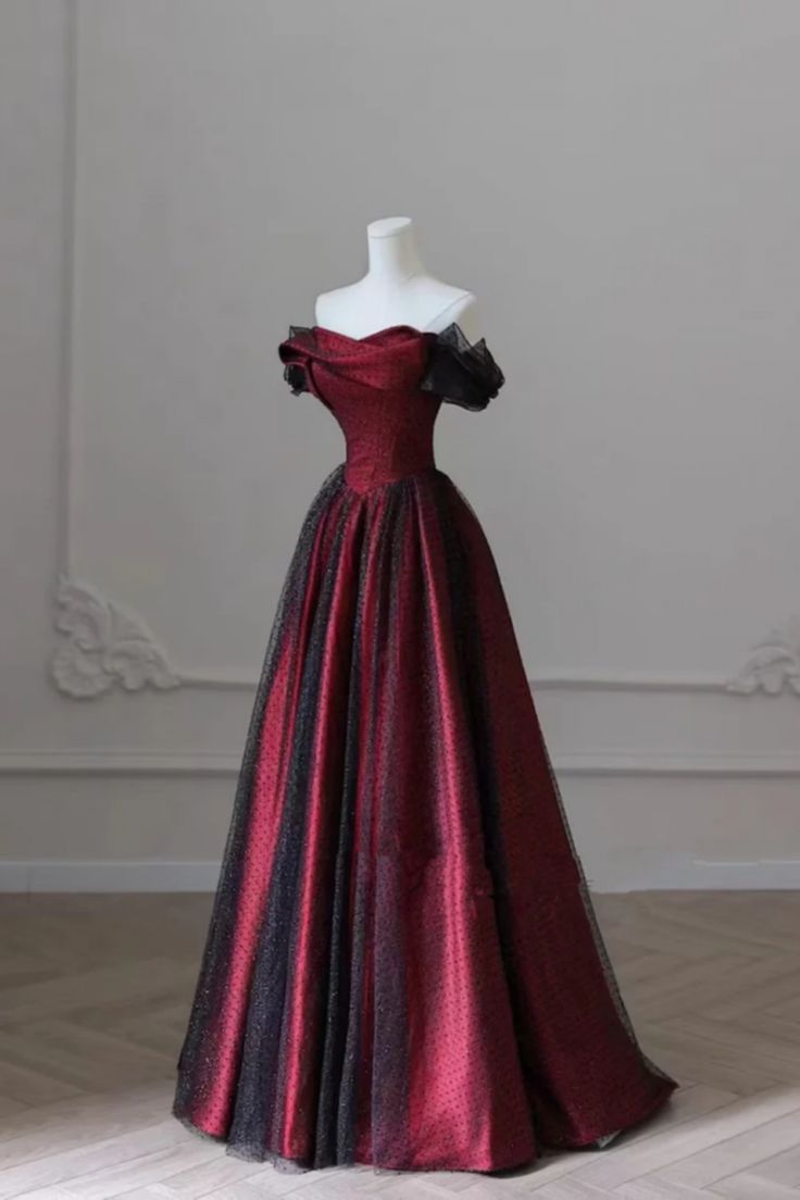 Elegant Long Prom Dresses, Simple Tulle Prom Dress, Red And Black Formal Outfits Women, Black Long Prom Dress, Red Dress With Black Lace Overlay, Elegant Red Prom Dress, Black Red Prom Dress, Prom Dresses Red And Black, Elegant Long Red Dress