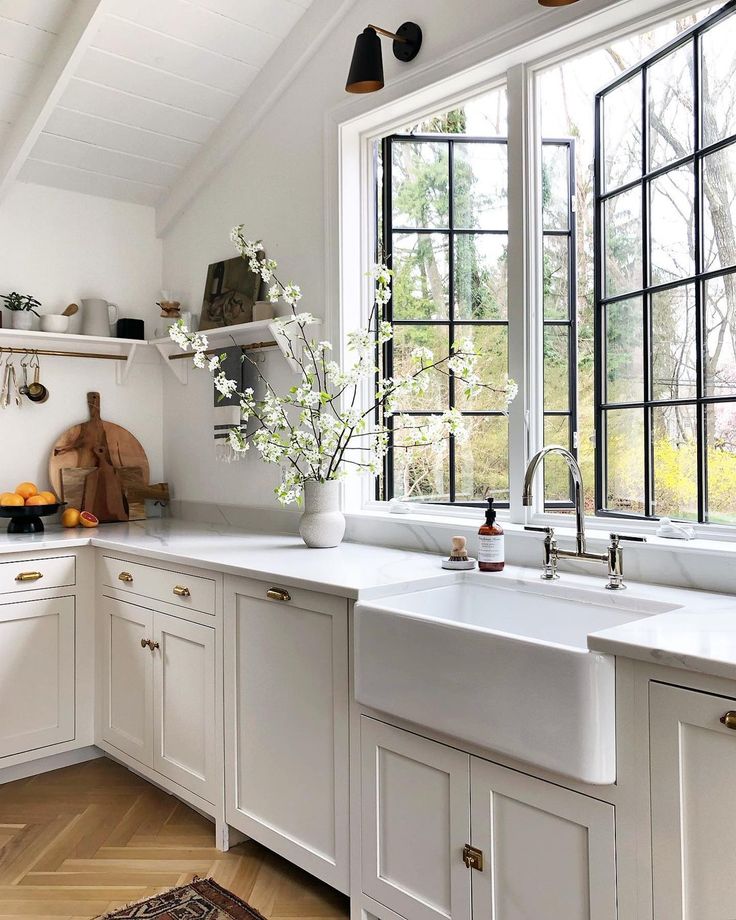 the kitchen is clean and ready to be used as a place for cooking or eating