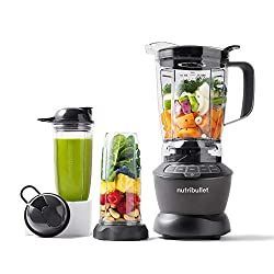 the blender is full of fruits and vegetables