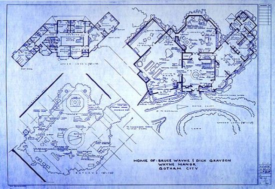 a blueprint drawing of a house with plans for the front and back rooms, including two