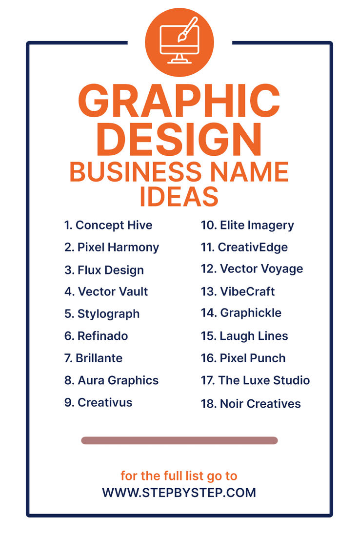 Graphic Design Business Name Ideas Graphic Names Ideas, Graphic Designer Name Ideas, Graphic Design Business Names, Unique Business Names Ideas Creative, Graphic Design Names Ideas, Flux Design, Catchy Business Name Ideas, Ideas Name, Design Company Names