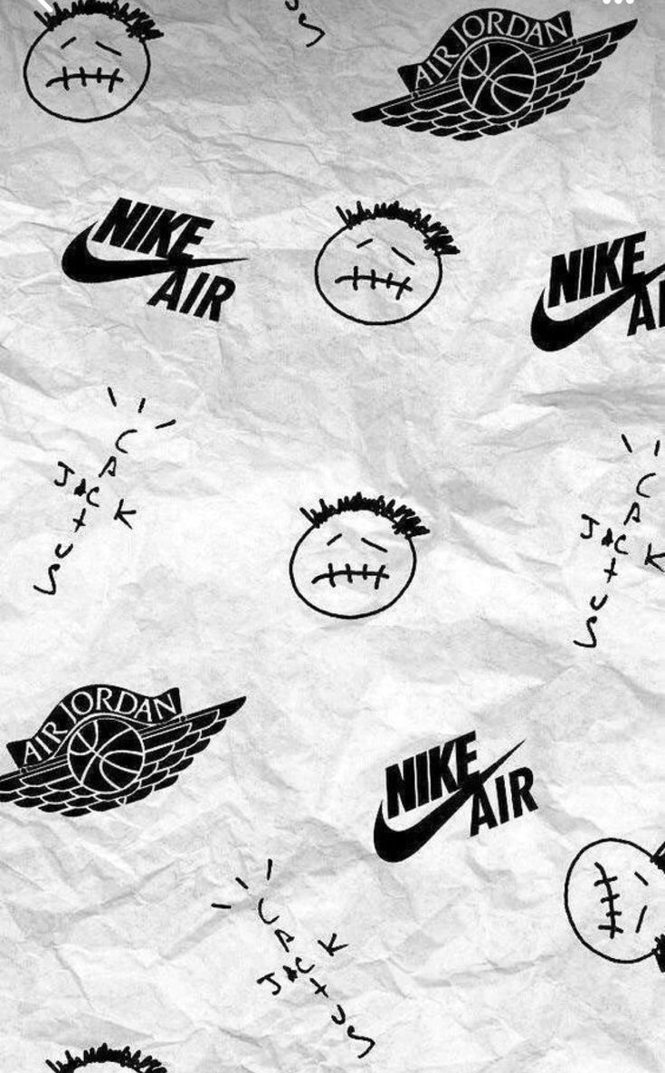 a bunch of nike logos on a piece of paper