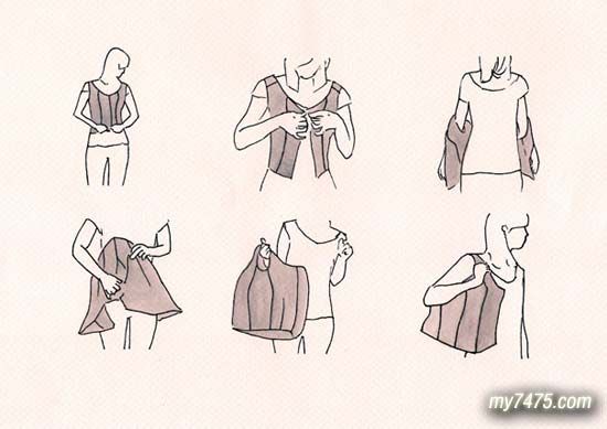 the instructions for how to tie a scarf