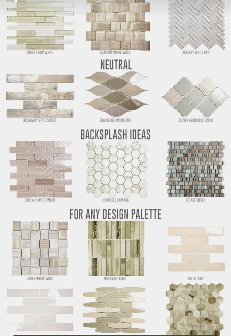 the different types of tile that are available in various colors and sizes, including beiges,