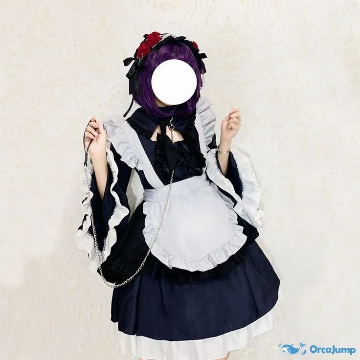 OrcaJump - Maid cosplay clothing - Final Sale White Kawaii Costume For Cosplay, Black Kawaii Anime Print Cosplay Costume, Anime Print Cosplay Costume For Events, Anime Print Cosplay Costume For Role Play Events, Anime Print Cosplay Costume For Role Play, Anime Style Costumes With Anime Print For Role Play, Anime Print Costumes For Role Play, Harajuku Style White Costume For Themed Events, White Harajuku Costume For Themed Events