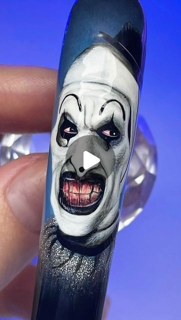 Luna | Nail Artist🎨🧚🏼 on Instagram: "Watch me paint Terrifier! 🤡🔪 

Had so much fun painting this!! Thank you @nailz_by_dev 🥹💖 @nailzbydevshop 

#nailart #naildesigns #nailsnailsnails #nailaddict #nails2inspire #nailartist #nailsofinstagram" Terrifier Nails, Nail Artist, Thank You, Nail Designs, Nail Art, Nails, Instagram