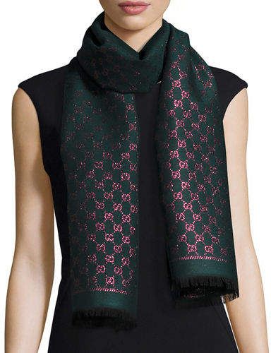 love this Gucci Jacquard Scarf Gucci Shawl, Gucci Scarf, Ways To Wear A Scarf, Logo Scarves, Lularoe Carly Dress, Gucci Gucci, Amritsar, Patterned Scarves, Modern Outfits