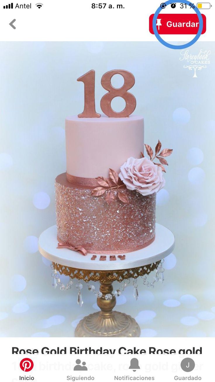 18th Birthday Cake Rose Gold, Birthday Cake Rose Gold, Rose Gold Birthday Cake, Debut Cake, Gold Glitter Cake, Birthday Cake Roses, Cake Rose, Rose Gold Birthday, Rose Gold Cake