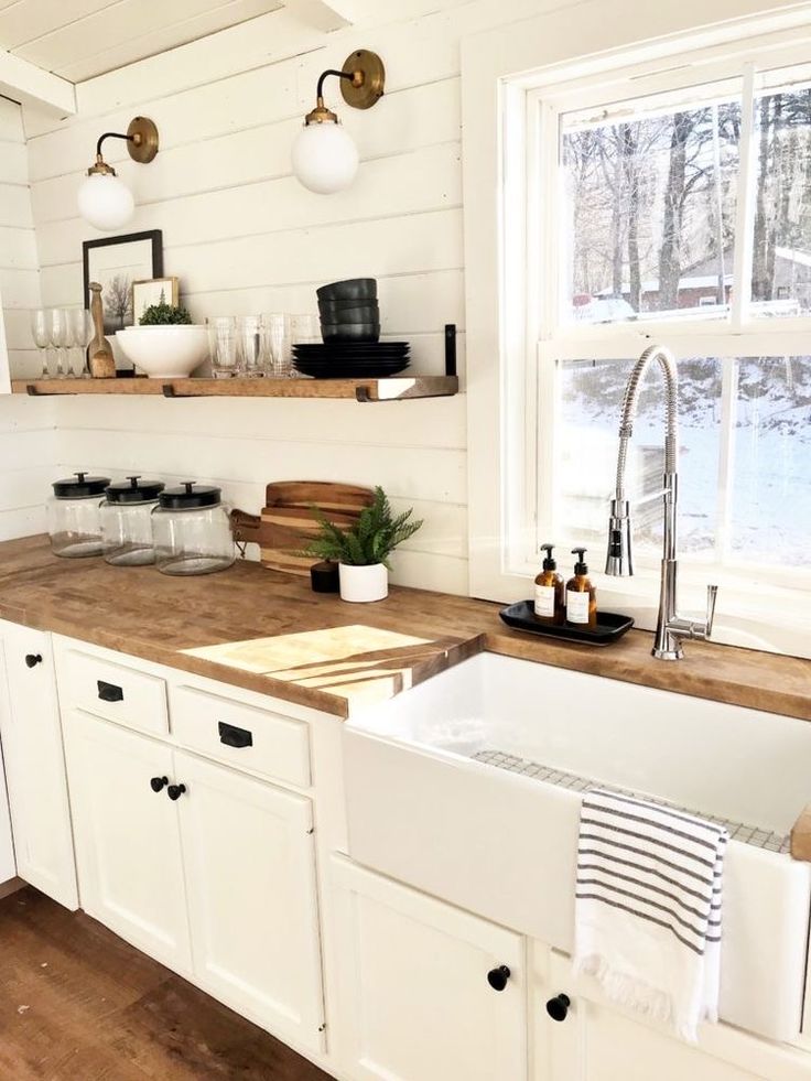 the kitchen is clean and ready to be used as a place for cooking or baking