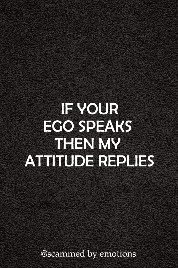 an image with the words if your eco speaks, then my attitude replicas