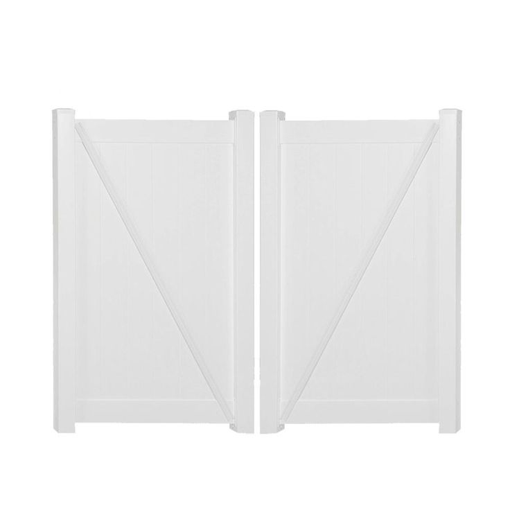 an open white gate on a white background