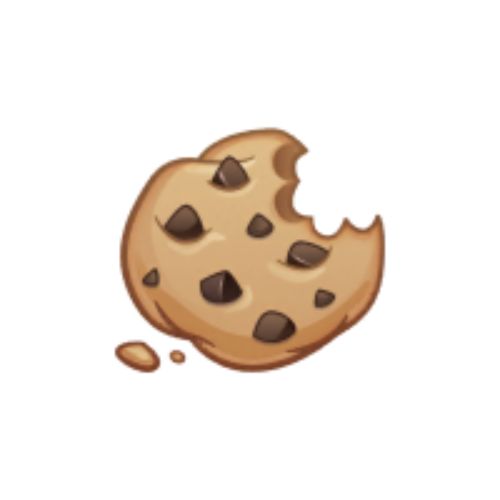 a cookie with chocolate chips falling out of it