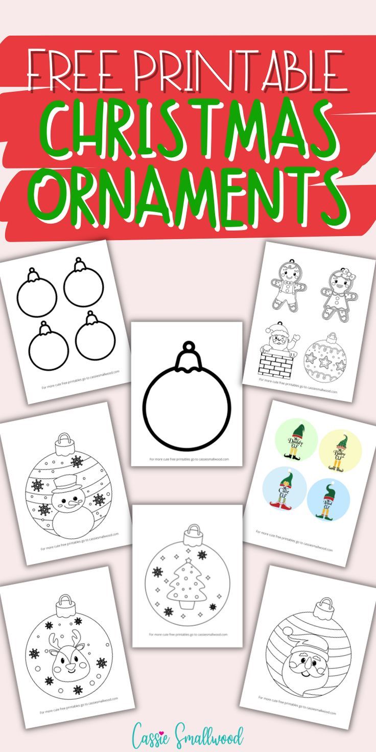 free printable paper Christmas tree ornaments for kids to color and cut out O Is For Ornament Craft, Ornaments To Color For Kids, Height Christmas Ornament, Printable Ornaments Christmas, Ornament Patterns Printable, Ornament Printable Templates, Easy Paper Ornaments For Kids, Christmas Ornament Printables Free, Printable Ornaments For Kids