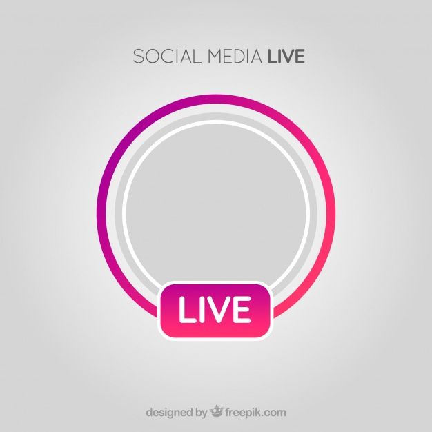 the logo for social media live, designed by @ frispopick com