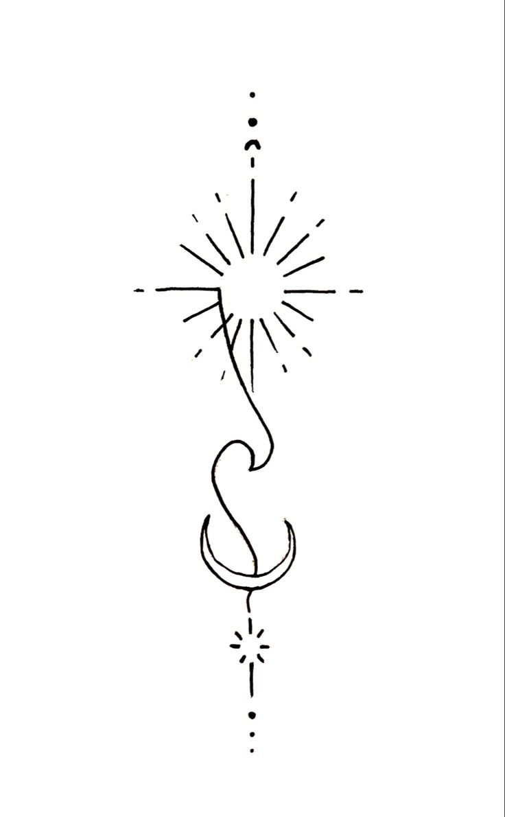 a black and white drawing of a star with the letter s on it's side