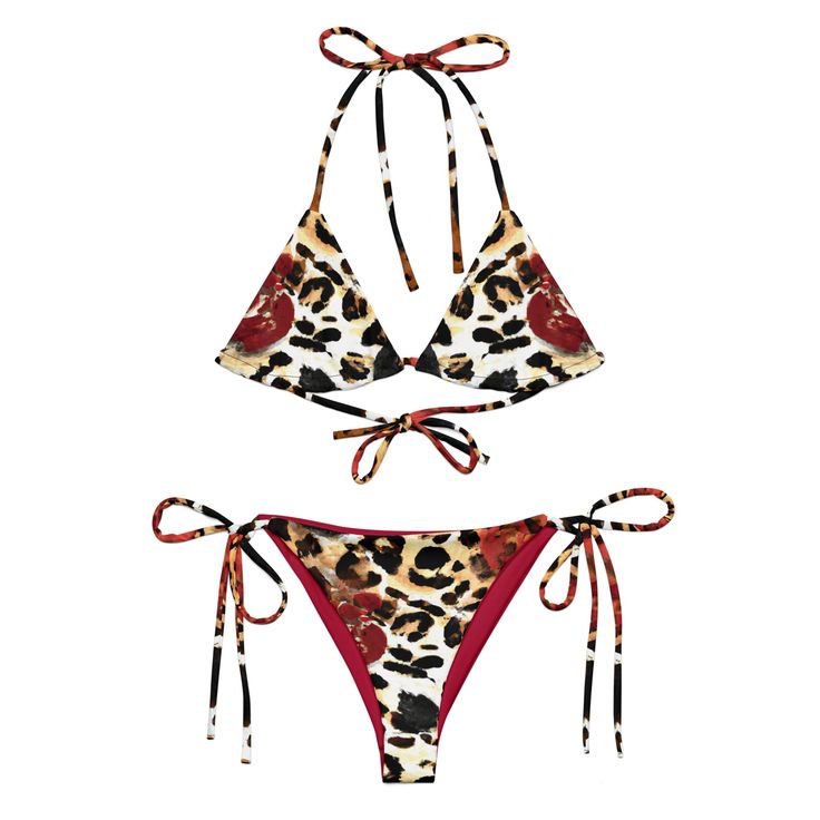 boxedcat STENCIL ROSE Bikini This bikini is super soft and comfy made of recycled polyester making you feel good and helping out the environment. Recycled polyester is a sustainable fabric alternative to regular polyester. Producing rPet takes 33% to 53% less energy than creating polyester from scratch. Also, rPet produces approximately 54.6% fewer CO2 emissions to the air than virgin polyester. Style the straps how you like with multiple ways to wear this bikini. With double-layering, removable Beach Swimwear With Triangle Top And Boning, Beach Swimwear With Boning And Triangle Top, Triangle Top Swimwear With Boning For Vacation, Triangle Top Swimwear With Boning For Sunbathing, Beach Season Swimwear With Boning, Vacation Swimwear With Boning, Boning Swimwear For Beach Vacation, Boning Beachwear Swimwear For Vacation, Boning Swimwear For Vacation