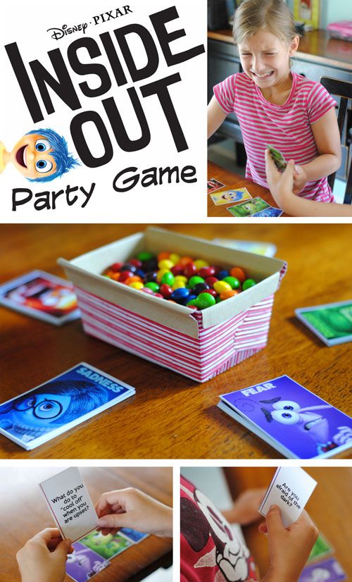 the inside out party game for kids with pictures and instructions to make it look like they are