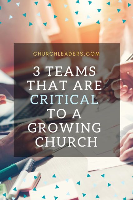 people sitting at a table with the words 3 teams that are crucial to a growing church