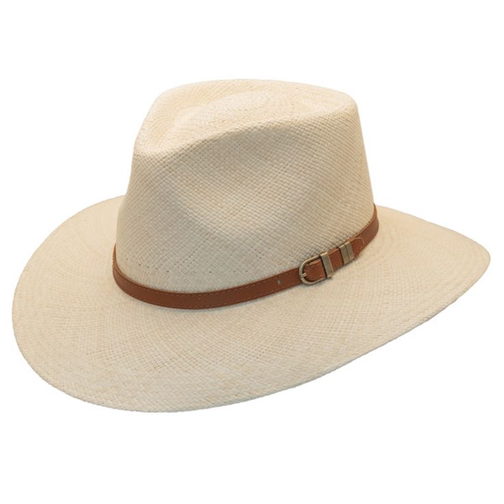 Bigalli | Grade 3 Australian Outback Panama Hat | Hats Unlimited Adjustable Beige Hats For Vacation, Summer Travel Sun Hat Made Of Toquilla Straw, Casual Lightweight Boater Hat For Outdoor, Classic Adjustable Summer Hat, Lightweight Short Brim Fedora For Vacation, Summer Coastal Hats For Travel, Adjustable Western Panama Hat For Outdoor, Adjustable Panama Hat For Vacation Travel, Vacation Fedora With Short Brim And Lightweight