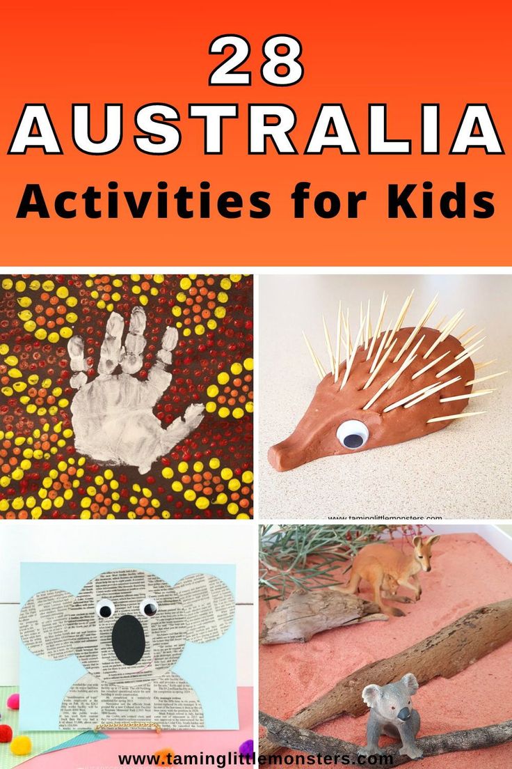 australia activities for kids to do with the australian flag and handprints on paper