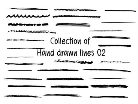 the collection of hand drawn lines 02