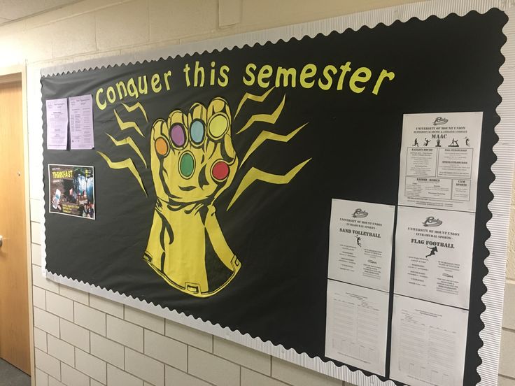 a bulletin board with an image of a hand holding up the word conquer this selveser