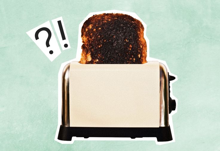 a toaster that has some sort of food on it with question mark above it