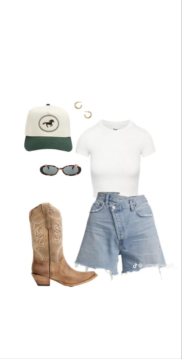 Neutral Nashville Outfit, Cowgirl Boot Summer Outfits, Washington Dc Fashion Summer, Austin Texas Summer Outfits, Nashville March Outfits, Western Core Outfits, Nashville Inspo Outfits, Trendy Country Outfits, Barefoot Country Music Fest Outfits