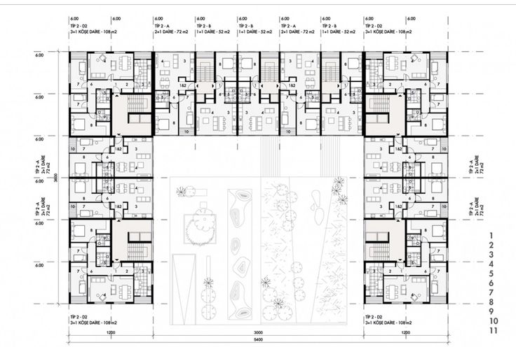 the floor plan for an office building with multiple floors and several rooms, all in different sections