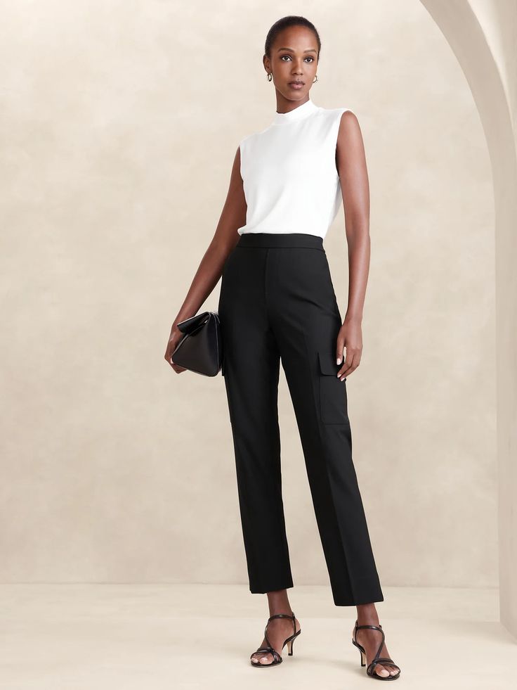 Hayden Cargo Pant | Banana Republic Factory Pull-on 4-way Stretch Dress Pants For Work, Mid-rise Pull-on Dress Pants For Work, Modern Mid-rise Workwear Pants, 4-way Stretch Dress Pants With Elastic Waistband For Work, Chic Fitted Cargo Pants For Work, 4-way Stretch Pull-on Dress Pants For Workwear, Stretch Cargo Pants With Elastic Waistband For Workwear, Versatile 4-way Stretch Work Pants, Chic Pull-on Style Dress Pants For Work