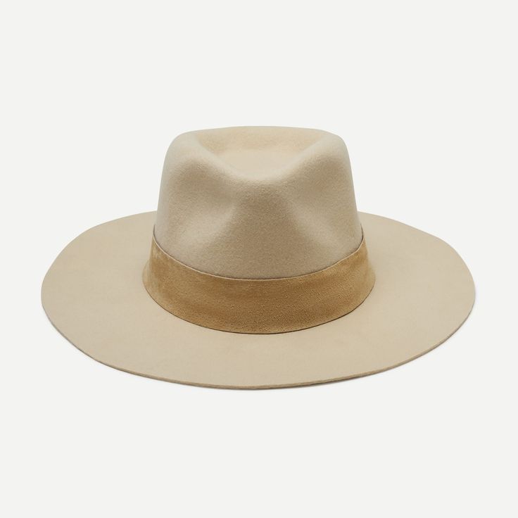 Dylan in Light Oatmeal – W Y E T H Classic Wide Brim Felt Hat For Everyday, Classic Brimmed Felt Hat For Everyday, Elegant Solid Fedora For Everyday Wear, Classic Felt Hat For Everyday Fall Wear, Everyday Solid Felt Hat With Short Brim, Everyday Felt Hat With Short Brim, Classic Felt Hat For Fall, Beige Fedora Hat For Fall, Winter Beige Flat Brim Fedora