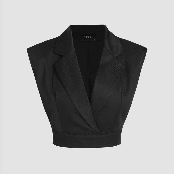 Fit Type: Regular Length: Crop Neckline: Collar Pocket: No Material Composition: 100% Polyester Elegant V-neck Crop Top For Work, Elegant V-neck Crop Top For Workwear, Cropped Waistcoat, Halter Vest, Crop Vest, Woman Vest, Plus Size Bodycon Dresses, Vest Women, Cropped Vest