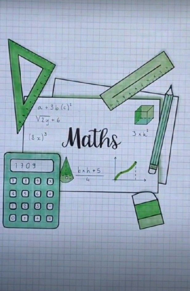 a piece of paper that says maths on it