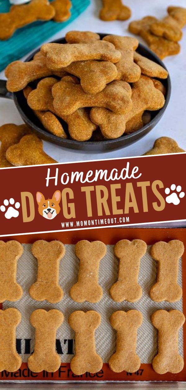 homemade dog treats are in the shape of dogs on trays next to each other