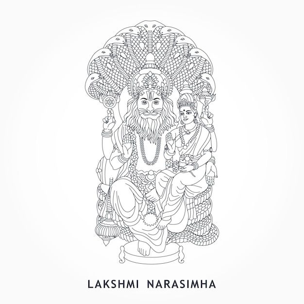 Sri lakshmi narasimha swamy | Premium Vector #Freepik #vector #snake Mother Lakshmi, Lakshmi Narasimha Swamy, Floral Illustration Vintage, Lakshmi Narasimha, Narasimha Swamy, Calligraphy Quotes Doodles, Mysore Painting, Goddess Of Wealth, Hindu Religion