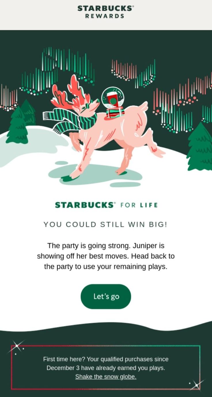 the starbuck's christmas card is shown with an image of a pig on it