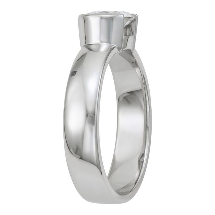 Complete your elegant look with this dazzling Charles & Colvard lab-created moissanite semi-bezel solitaire ring.Click on this JEWELRY & WATCHES GUIDE to learn about fit, styles, materials and more! Width: 7.6 mm Metal: 14k white gold Plating: rhodium Finish: polished Packaging: boxedSTONE DETAILS Stone type: lab-created moissanite Total weight: 1 ct. Center stone size: 6.5 mm x 6.5 mm Shape: round brilliant Setting: bezel Diamond equivalent carat (ct.) Total Weight (T.W.) represents the approxi Bezel Diamond, 1 Carat, Solitaire Ring, Gold Plating, Round Brilliant, Jewelry Watches, Gold Plate, White Gold, Plating