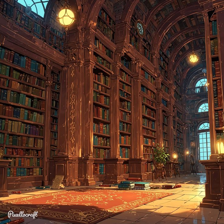 a large library filled with lots of books