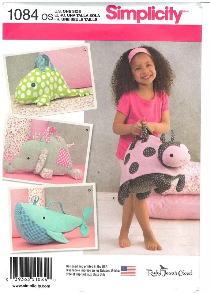 2015 Simplicity 1084 Stuffed Animal Bags sewing pattern uncut | eBay Overnight Bag Pattern, Tote Bag Sewing Pattern, Animal Bags, Tote Bag Sewing, Animals Crafts, Bag Sewing Pattern, Crafts Sewing Patterns, Bags For Kids, Animal Bag