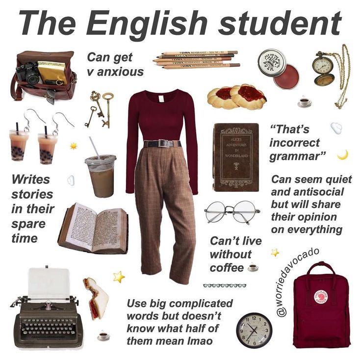 an english student's workbook with the words, books, and other items