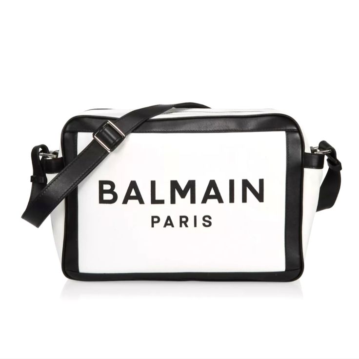 Stunning Balmain Bag! Originally Made As A Diaper Bag. Can Also Be Used As A Shoulder Or Large Crossbody Bag For Far Under Retail Crafted Of Cotton, This Balmain Diaper Bag Features The Brand Logo On The Side And Fastens With A Top Zipper Closure. - Top Zip Closure - Adjustable Shoulder Strap - Cotton - Trim: Leather - Hand Wash - Made In Ltaly Size Bag, 14'"Wx 10'"Lx 5"D Pad, 27"Wx 17"D White Designer Satchel With Large Capacity, White Leather Shoulder Bag With Logo, Designer White Coated Canvas Shoulder Bag, Luxury White Pouch Box Bag, Modern White Bags With Logo, Luxury White Box Bag With Removable Pouch, Designer White Box Bag With Large Capacity, Designer White Coated Canvas Bags, Luxury Large Capacity White Satchel