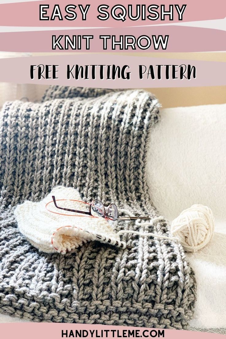 an easy crochet blanket with text overlay that says, easy soushy knit throw blanket pattern