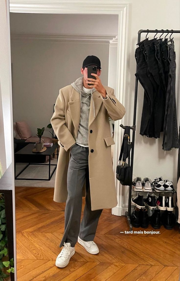 Mens Peacoat Outfit, Mens Turtleneck Outfits, Mens Winter Outfits, Europe Fall Outfits, Turtleneck Outfit Men, Peacoat Outfit, Winter Outfits 2024, Mantel Outfit, Camel Coat Outfit