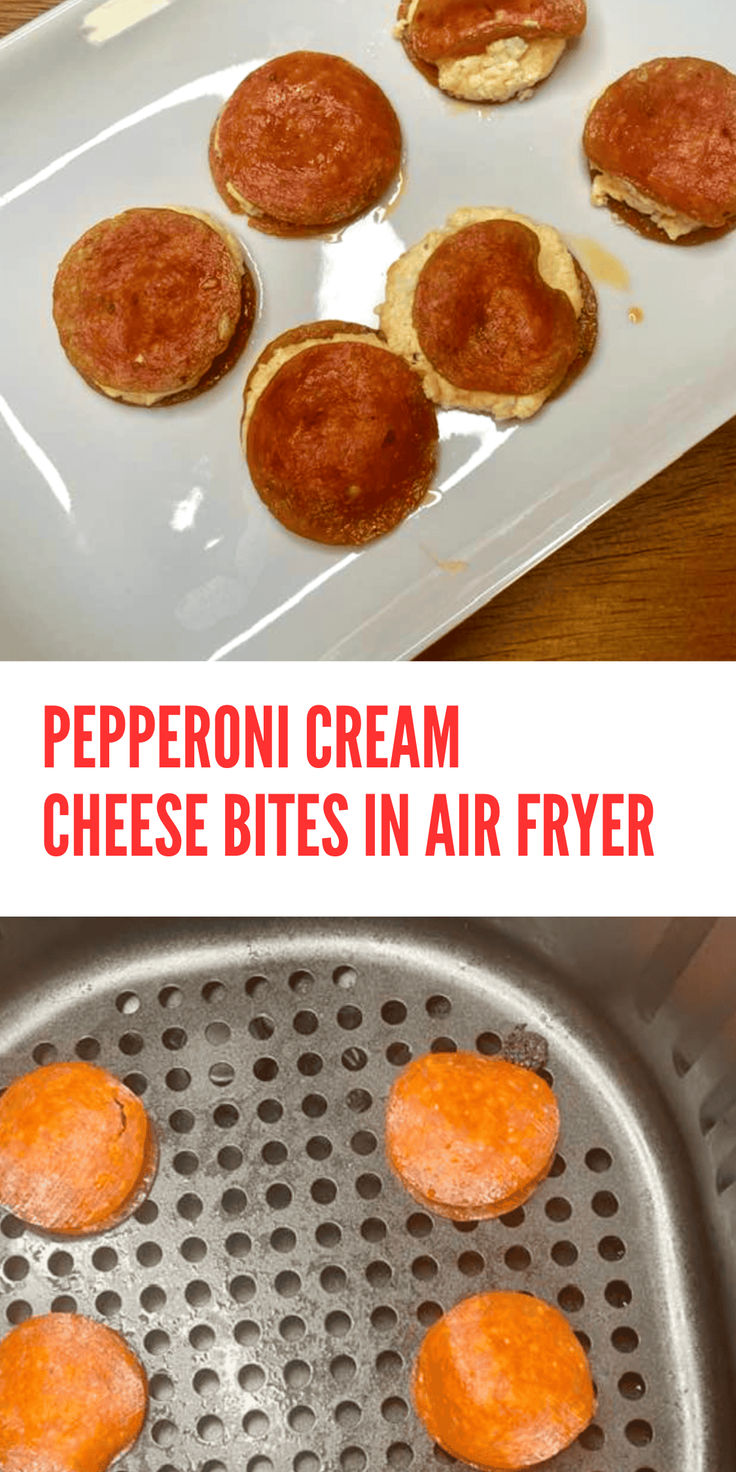 Join the keto celebration with our Pepperoni Cream Cheese Bites, specially designed for the air fryer. This two-ingredient delight is a fusion of bold flavors and low-carb goodness. Whether you're hosting a keto-friendly gathering or enjoying a cozy night in, these bites elevate your snacking experience. Indulge in the crispy pepperoni and creamy cheese in every delicious bite. #KetoExtravaganza #AirFryerDelight #PepperoniCheeseIndulgence Pepperoni And Cream Cheese Bites, Low Carb Air Fryer Snacks, Pepperoni Cream Cheese Bites, Air Fryer Pepperoni Chips, Pepperoni Cream Cheese, Pepperoni Appetizers, Crispy Pepperoni, Pepperoni Bites, Cream Cheese Bites