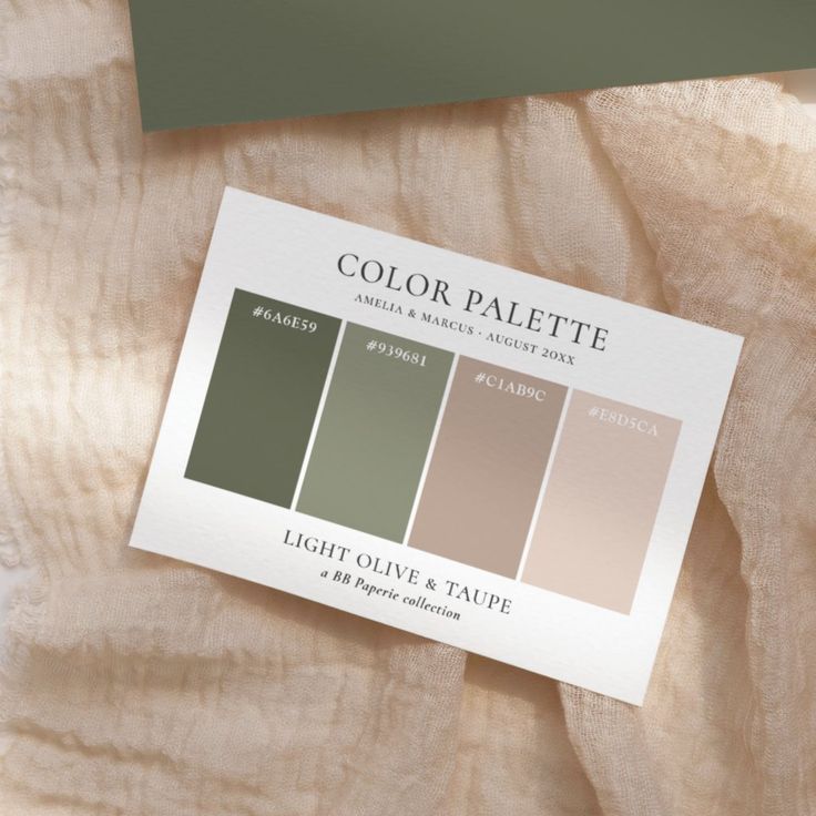 the color palette is light olive, taupe, and green on this bed sheet