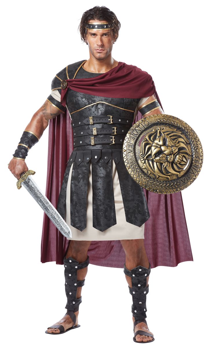 Men's Roman Gladiator Greek Soldier Halloween Costume Set Cape Tunic Body Armor Gladiator Costumes, Biblical Costumes, Roman Armor, Roman Costume, Toga Party, Mens Fancy Dress, Roman Warriors, Warrior Costume, California Costumes